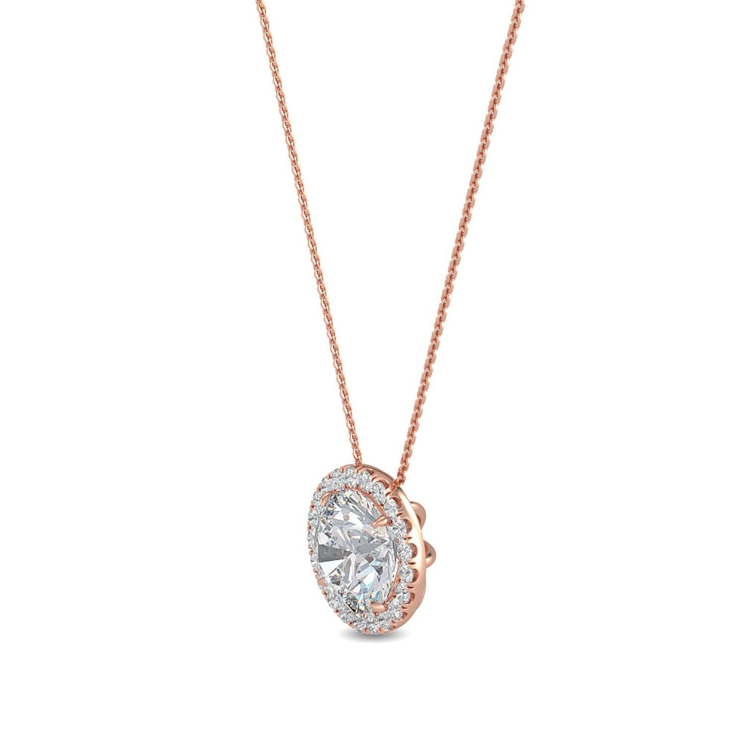9K Rose Gold Lab Grown Diamond PENDANT 0.68 ctw P31626-0.68CT