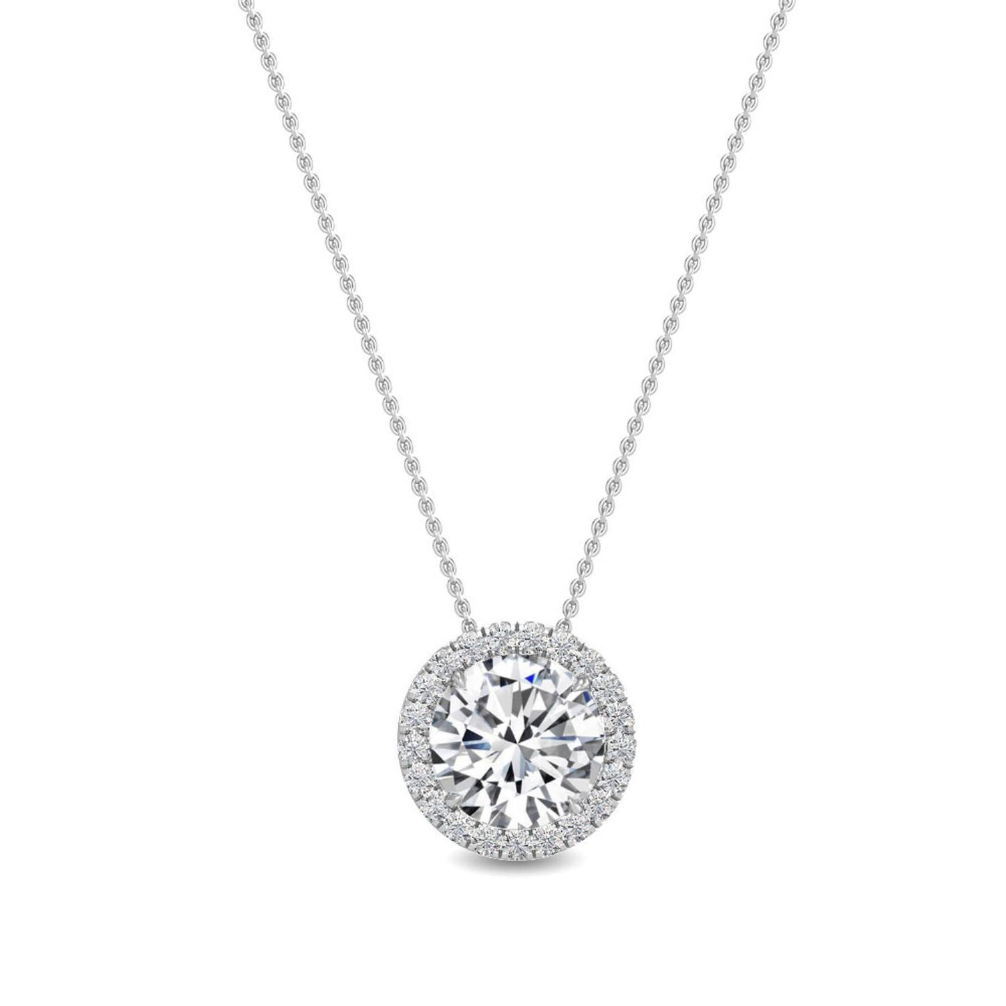 9K White Gold Lab Grown Diamond PENDANT 0.68 ctw P31626-0.68CT