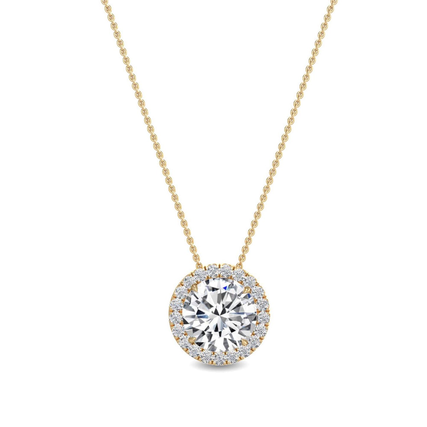 9K Yellow Gold Lab Grown Diamond PENDANT 0.68 ctw P31626-0.68CT