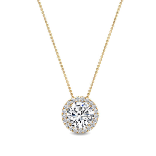 9K Yellow Gold Lab Grown Diamond PENDANT 0.68 ctw P31626-0.68CT