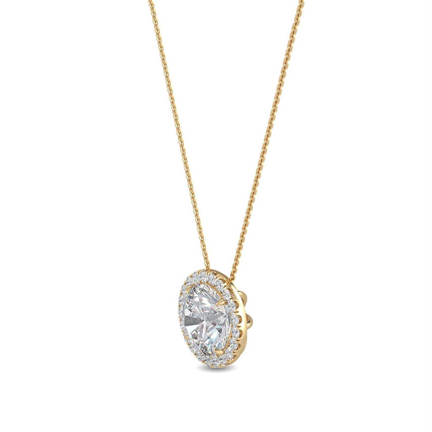 9K Yellow Gold Lab Grown Diamond PENDANT 0.68 ctw P31626-0.68CT