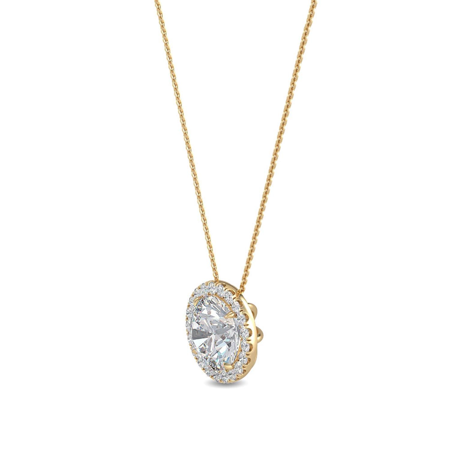 9K Yellow Gold Lab Grown Diamond PENDANT 0.68 ctw P31626-0.68CT