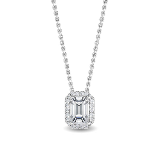 9K White Gold Lab Grown Diamond PENDANT 0.78 ctw P31655EM-0.78CT
