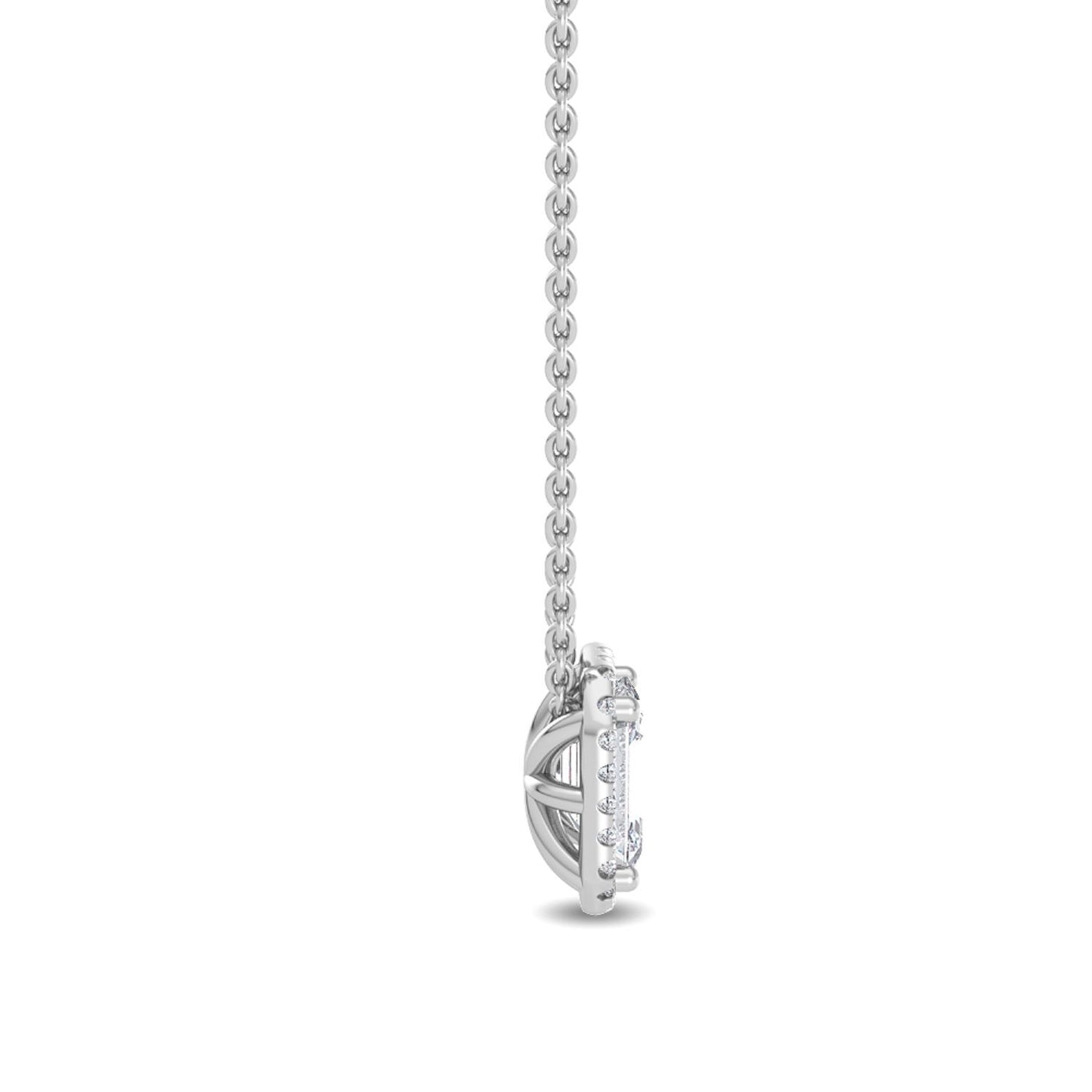 9K White Gold Lab Grown Diamond PENDANT 0.78 ctw P31655EM-0.78CT