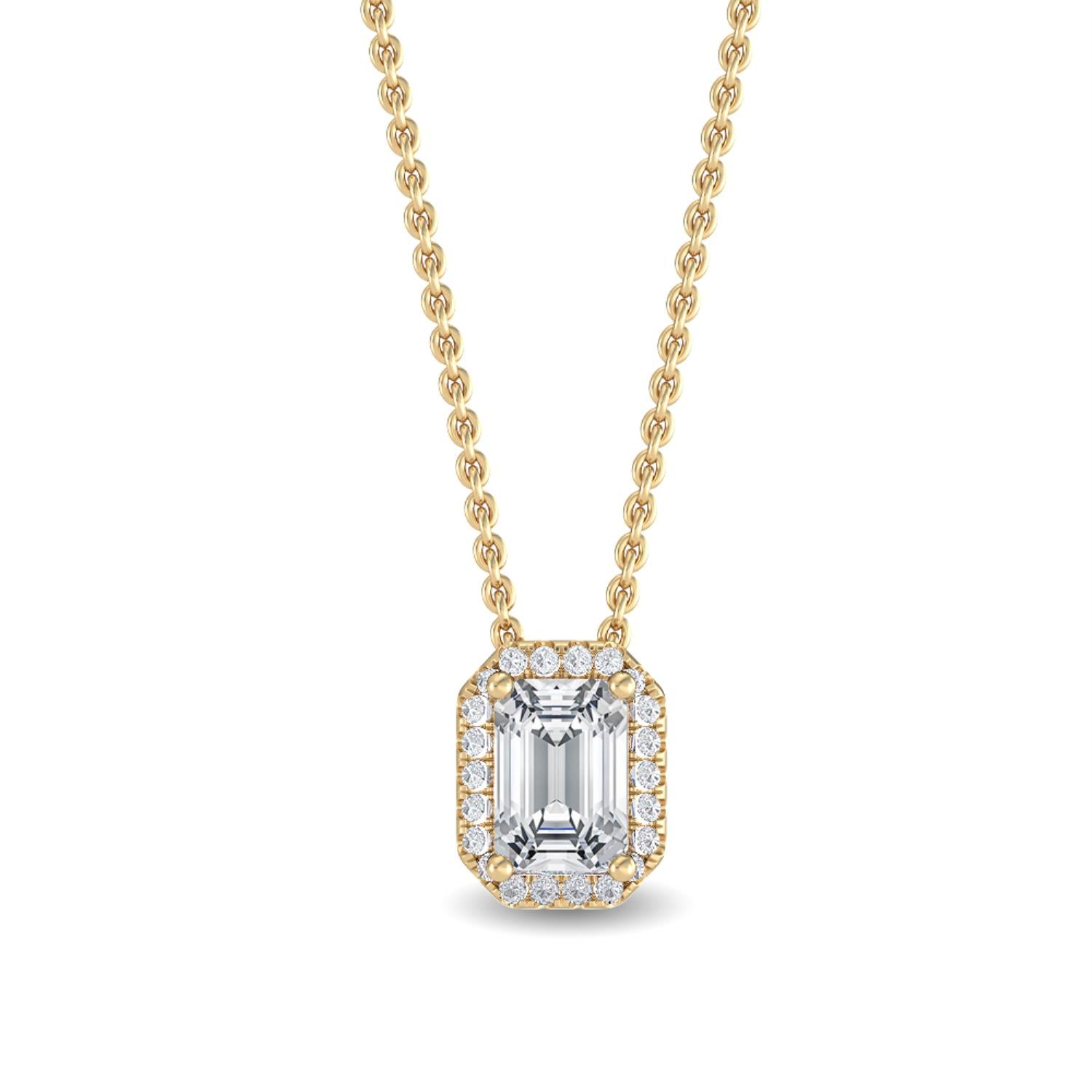 9K Yellow Gold Lab Grown Diamond PENDANT 0.78 ctw P31655EM-0.78CT