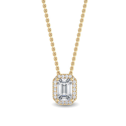9K Yellow Gold Lab Grown Diamond PENDANT 0.78 ctw P31655EM-0.78CT