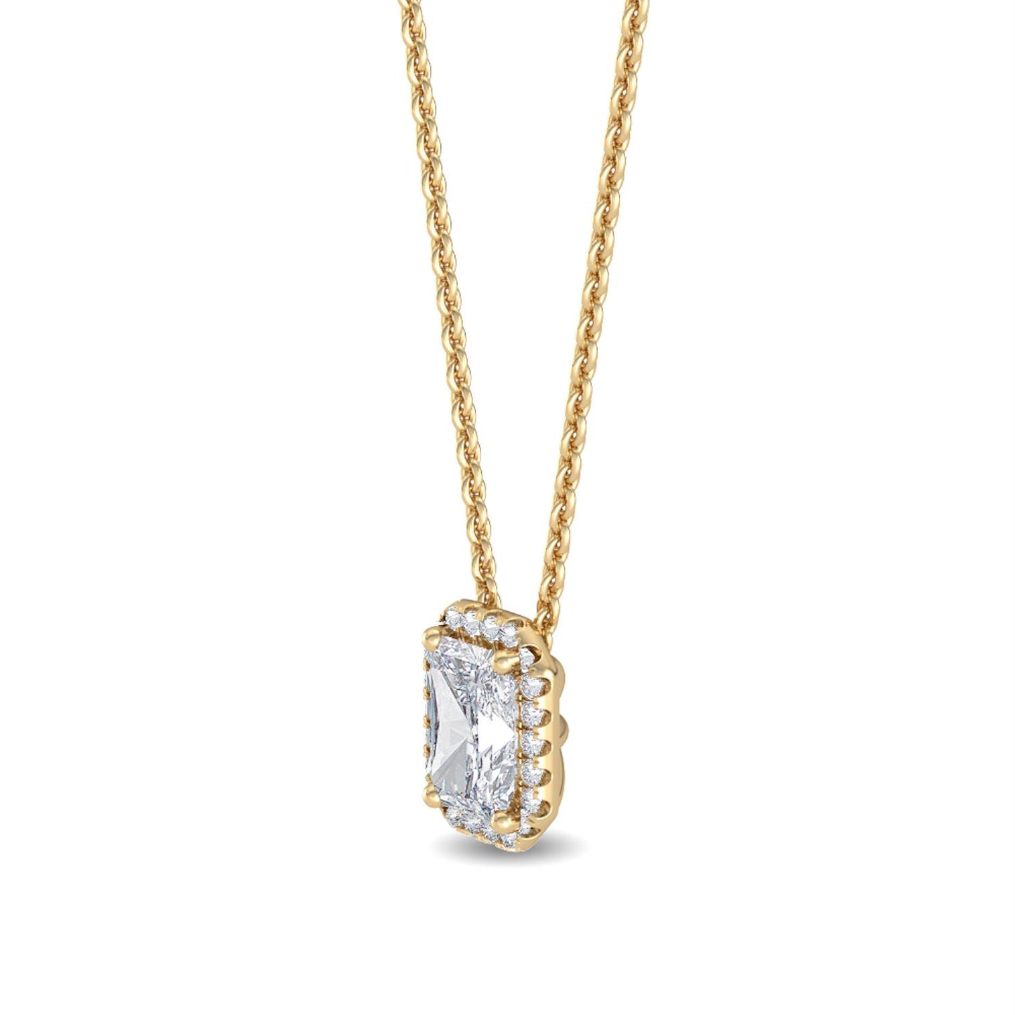 9K Yellow Gold Lab Grown Diamond PENDANT 0.78 ctw P31655EM-0.78CT