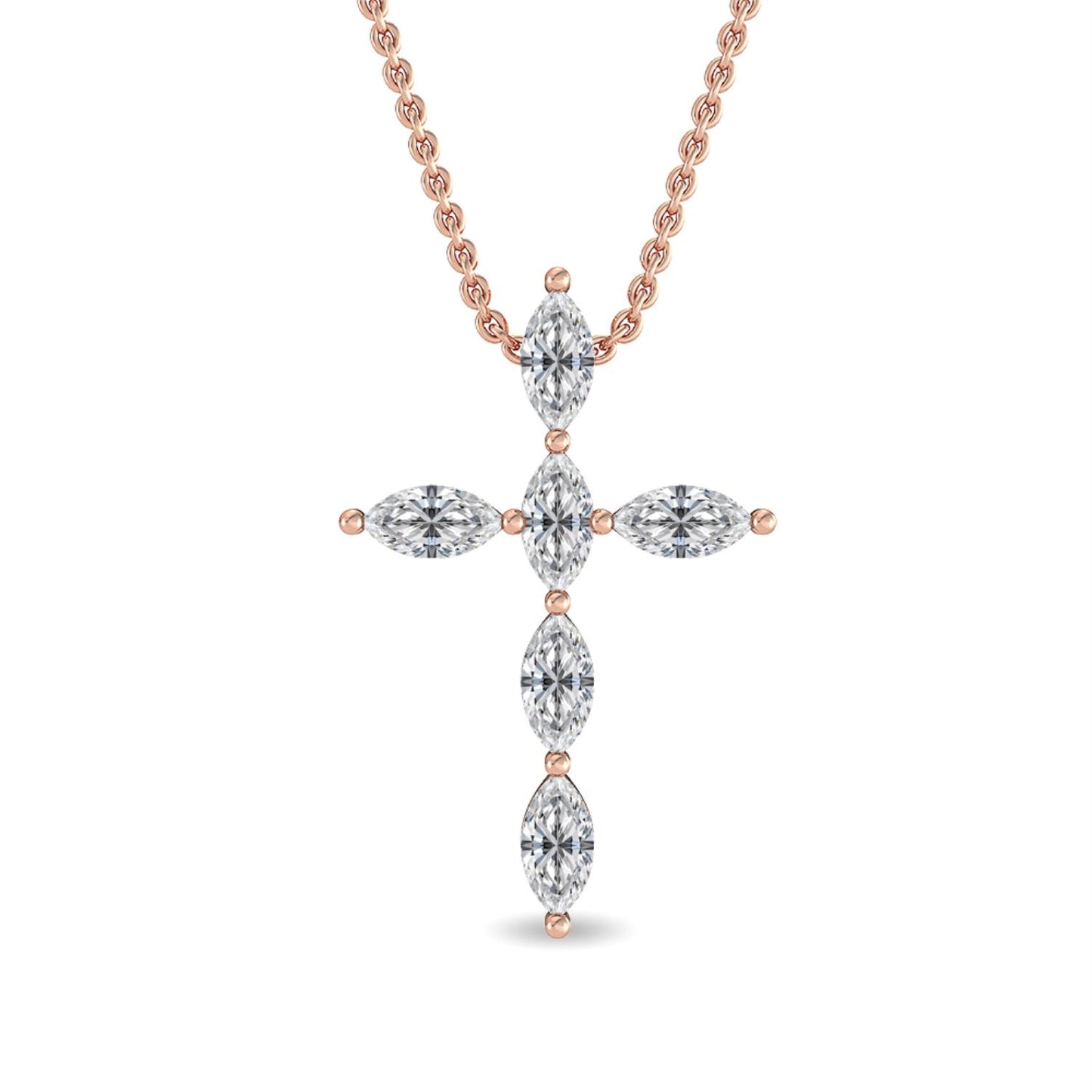 9K Rose Gold Lab Grown Diamond PENDANT 0.37 ctw P31752-0.38CT