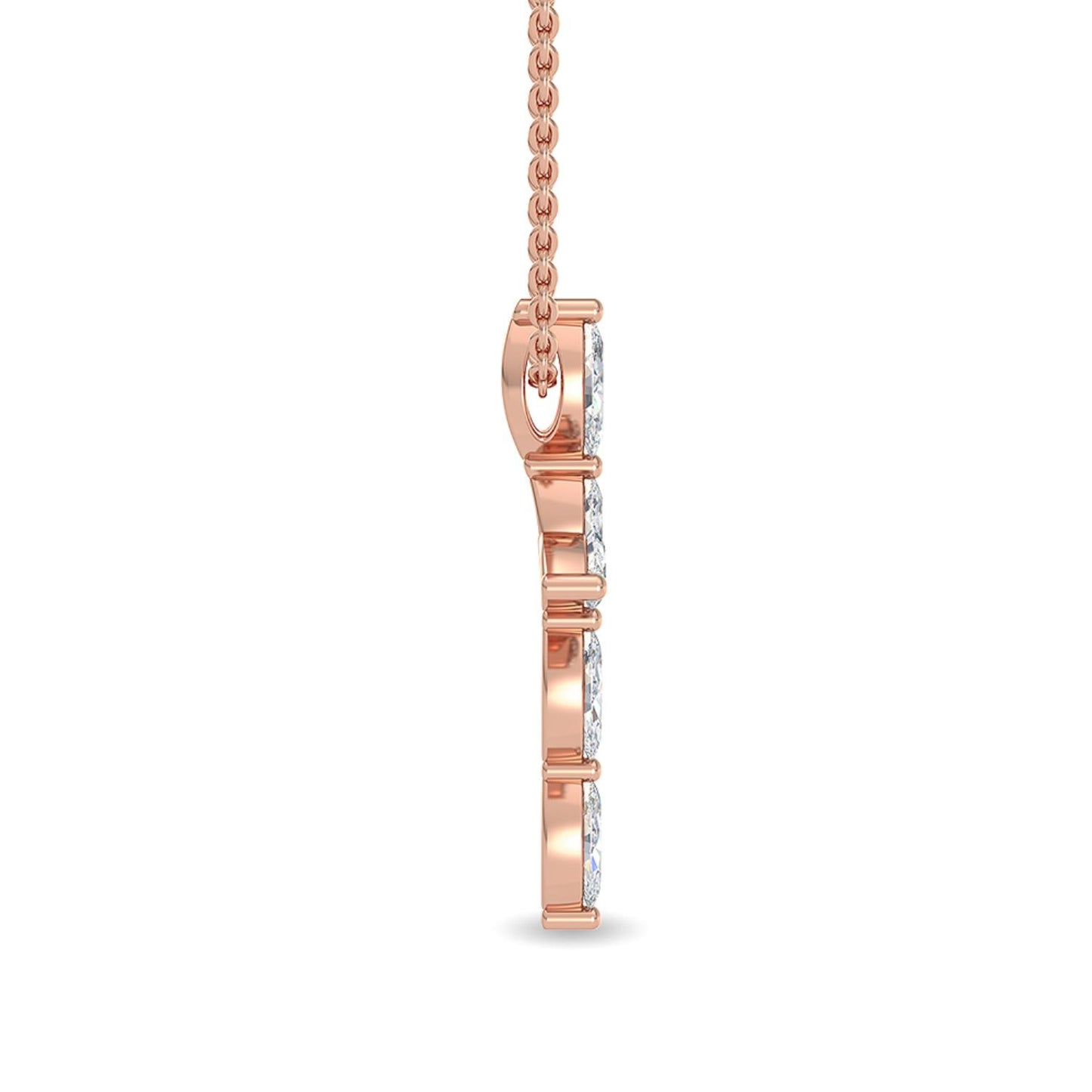 9K Rose Gold Lab Grown Diamond PENDANT 0.37 ctw P31752-0.38CT