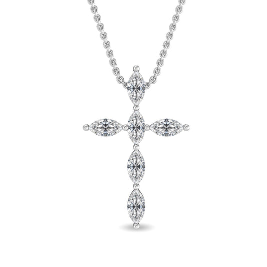 9K White Gold Lab Grown Diamond PENDANT 0.37 ctw P31752-0.38CT