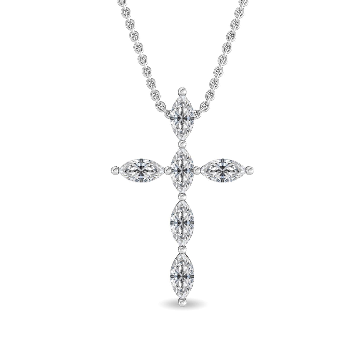 9K White Gold Lab Grown Diamond PENDANT 0.37 ctw P31752-0.38CT