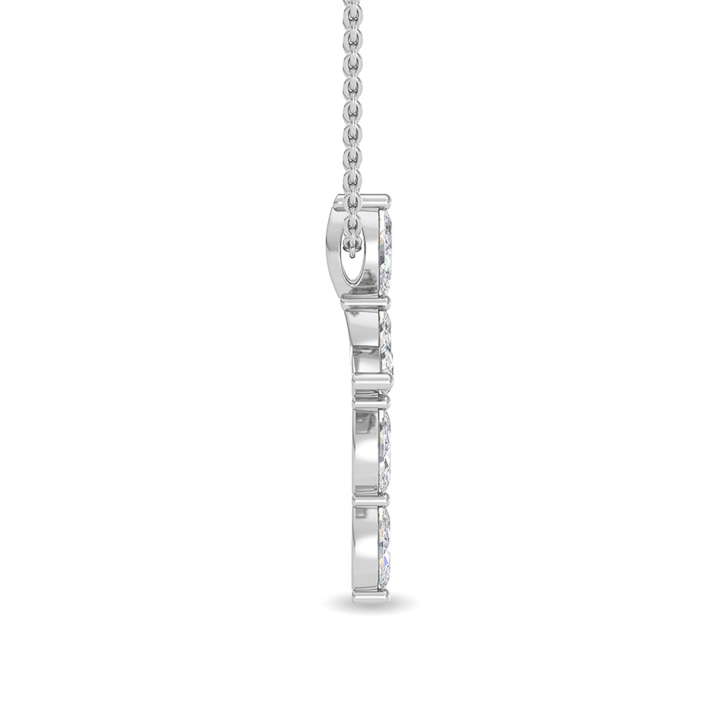9K White Gold Lab Grown Diamond PENDANT 0.37 ctw P31752-0.38CT