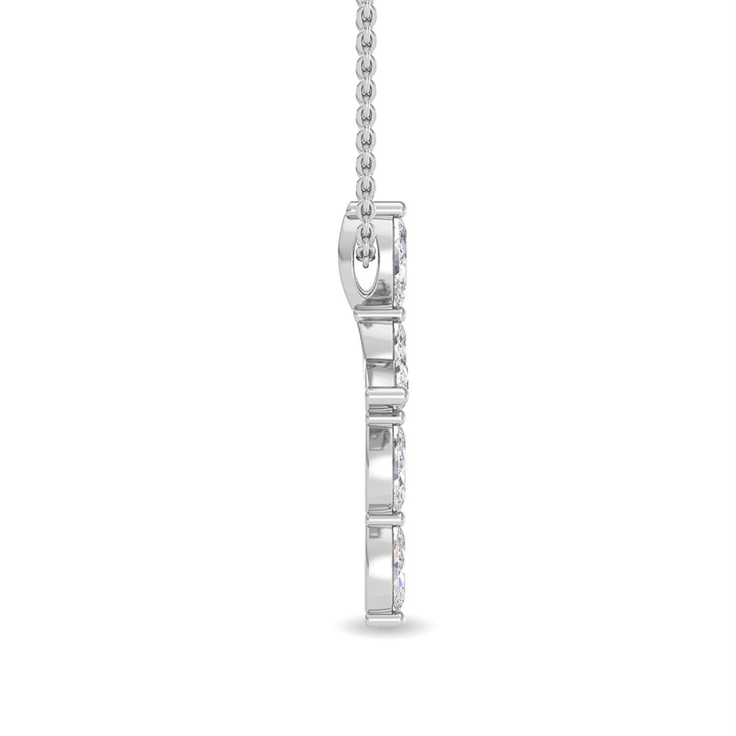 9K White Gold Lab Grown Diamond PENDANT 0.37 ctw P31752-0.38CT