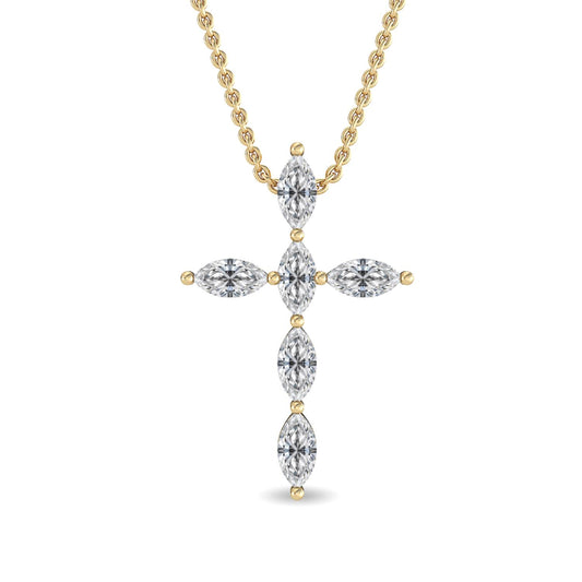 9K Yellow Gold Lab Grown Diamond PENDANT 0.37 ctw P31752-0.38CT