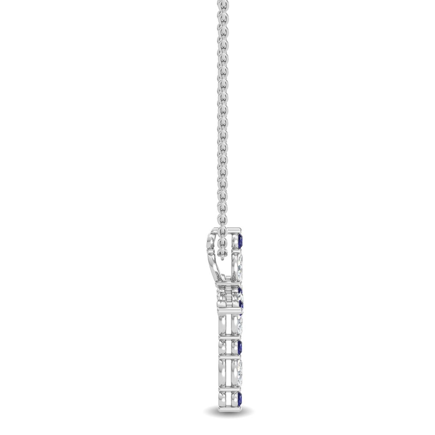 9K White Gold Lab Grown Diamond PENDANT 0.23 ctw P31820-0.10CT