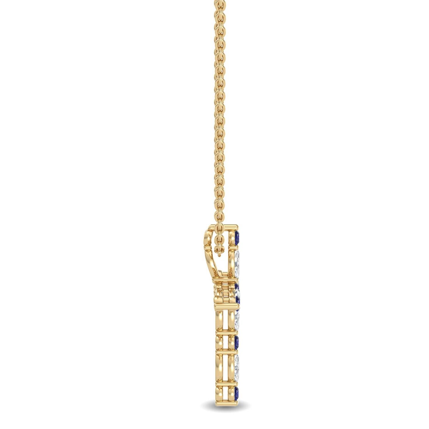 9K Yellow Gold Lab Grown Diamond PENDANT 0.23 ctw P31820-0.10CT