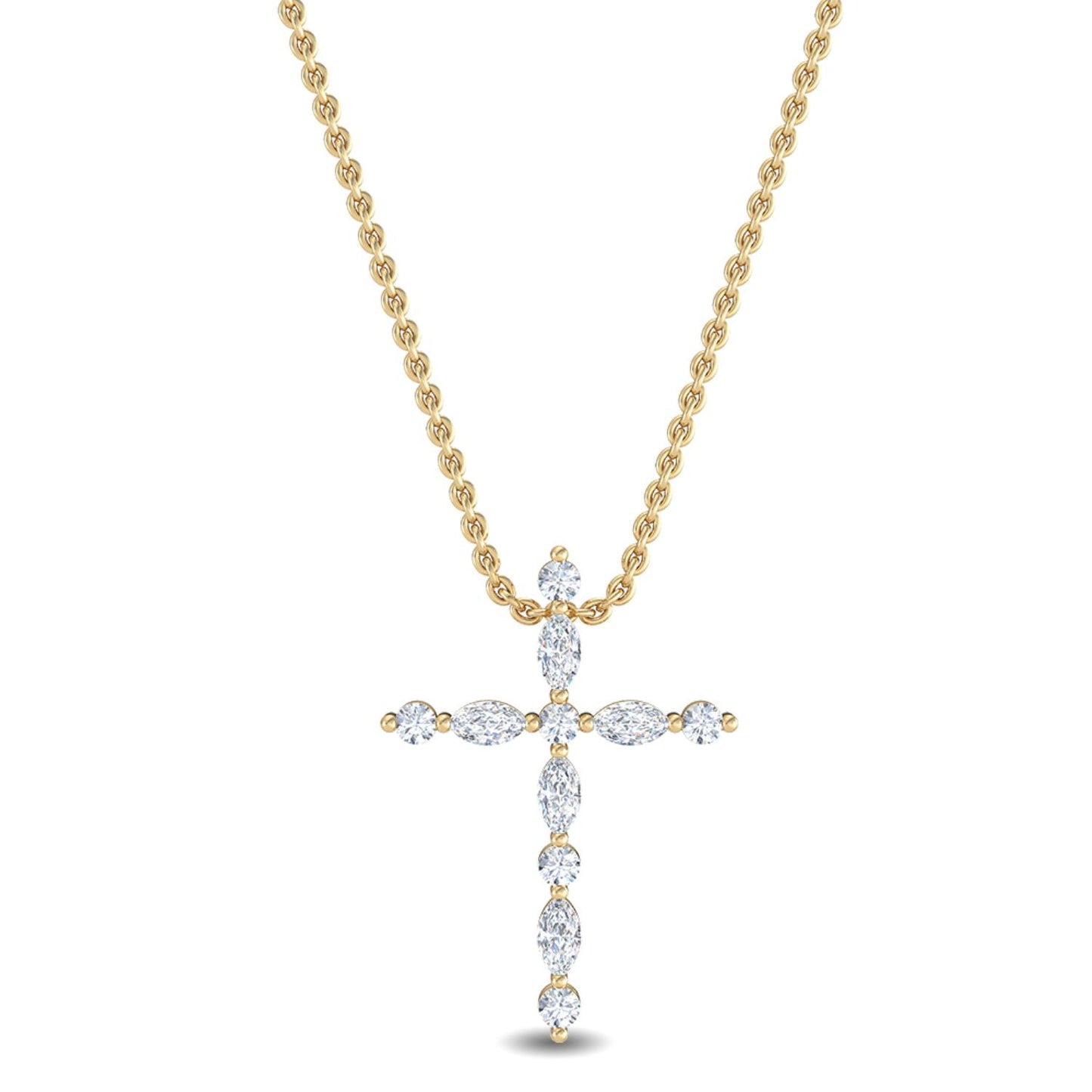 9K Yellow Gold Lab Grown Diamond PENDANT 0.23 ctw P31838-0.20CT