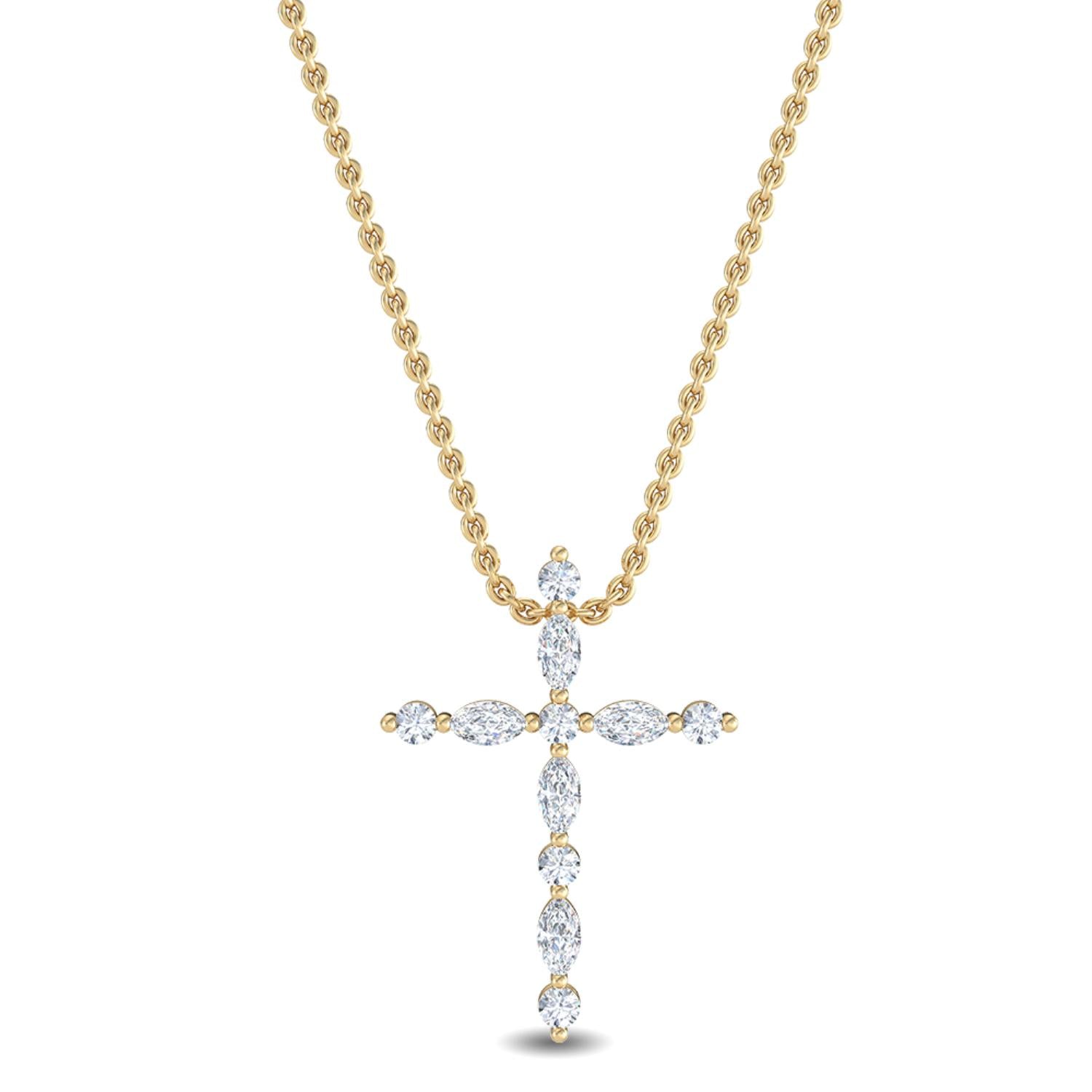 9K Yellow Gold Lab Grown Diamond PENDANT 0.23 ctw P31838-0.20CT