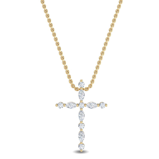 9K Yellow Gold Lab Grown Diamond PENDANT 0.23 ctw P31838-0.20CT