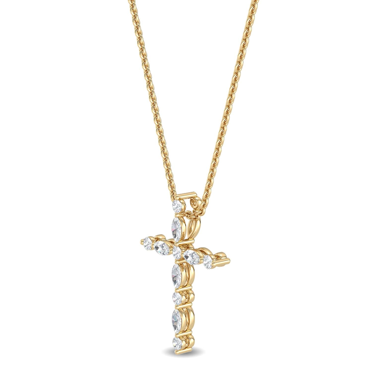 9K Yellow Gold Lab Grown Diamond PENDANT 0.23 ctw P31838-0.20CT