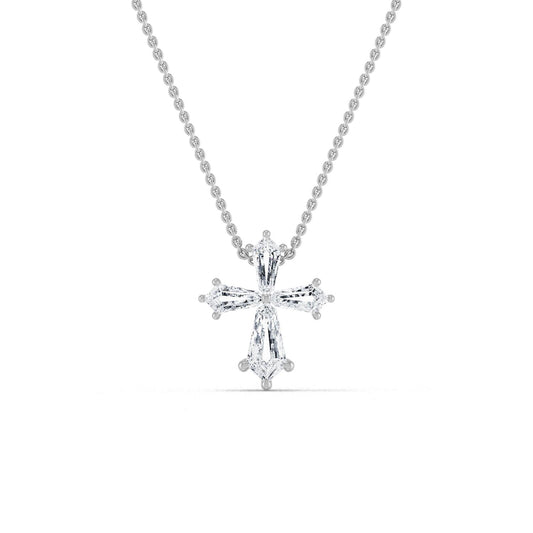 9K White Gold Lab Grown Diamond PENDANT 1.12 ctw P31930-1.15CT