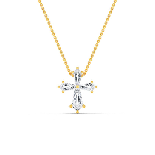 9K Yellow Gold Lab Grown Diamond PENDANT 1.12 ctw P31930-1.15CT