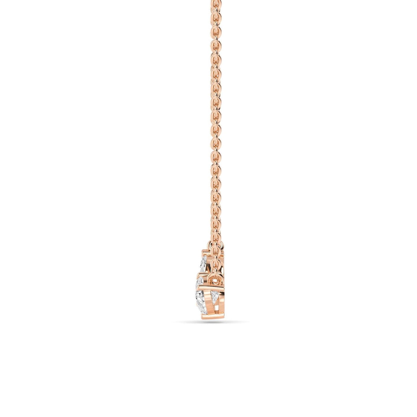 9K Rose Gold Lab Grown Diamond PENDANT 0.86 ctw P32288MQHT-0.75CT