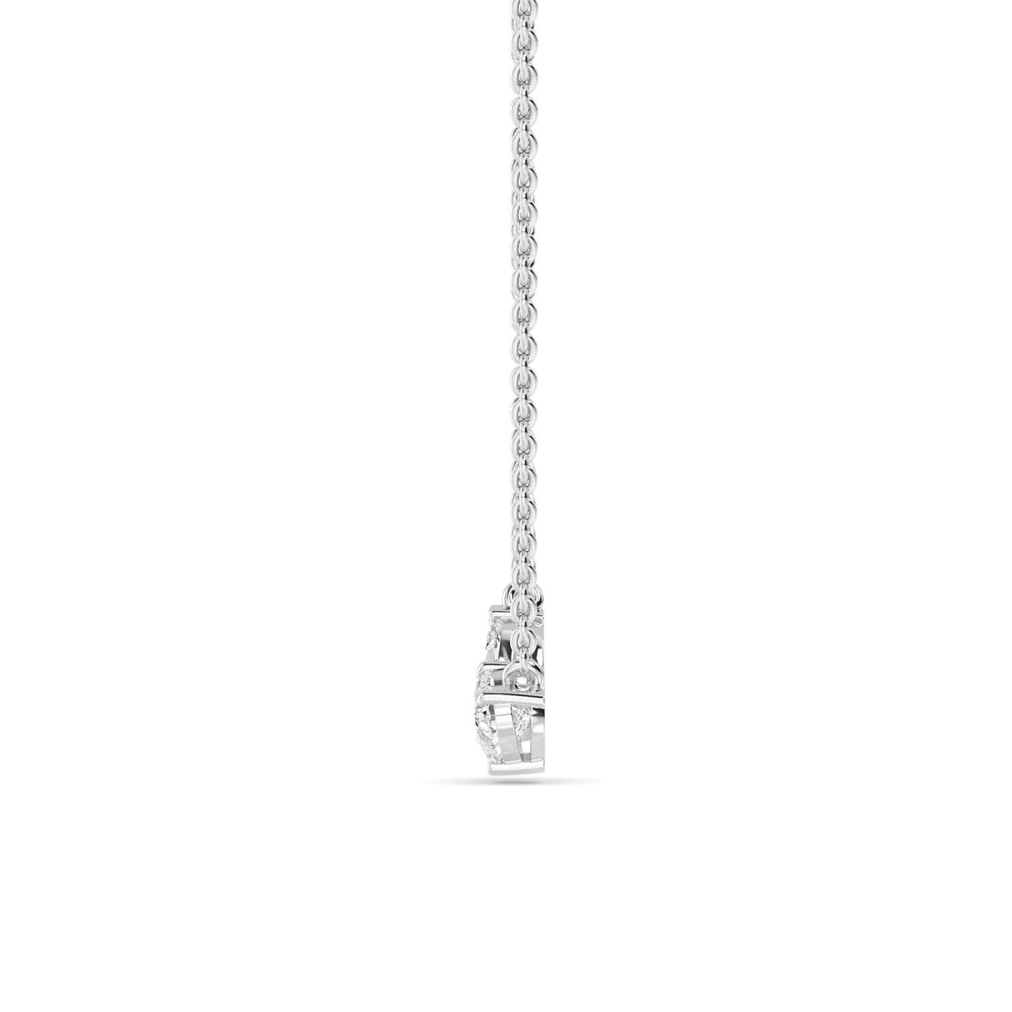 9K White Gold Lab Grown Diamond PENDANT 0.86 ctw P32288MQHT-0.75CT