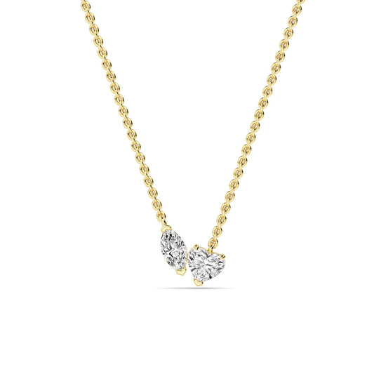 9K Yellow Gold Lab Grown Diamond PENDANT 0.86 ctw P32288MQHT-0.75CT
