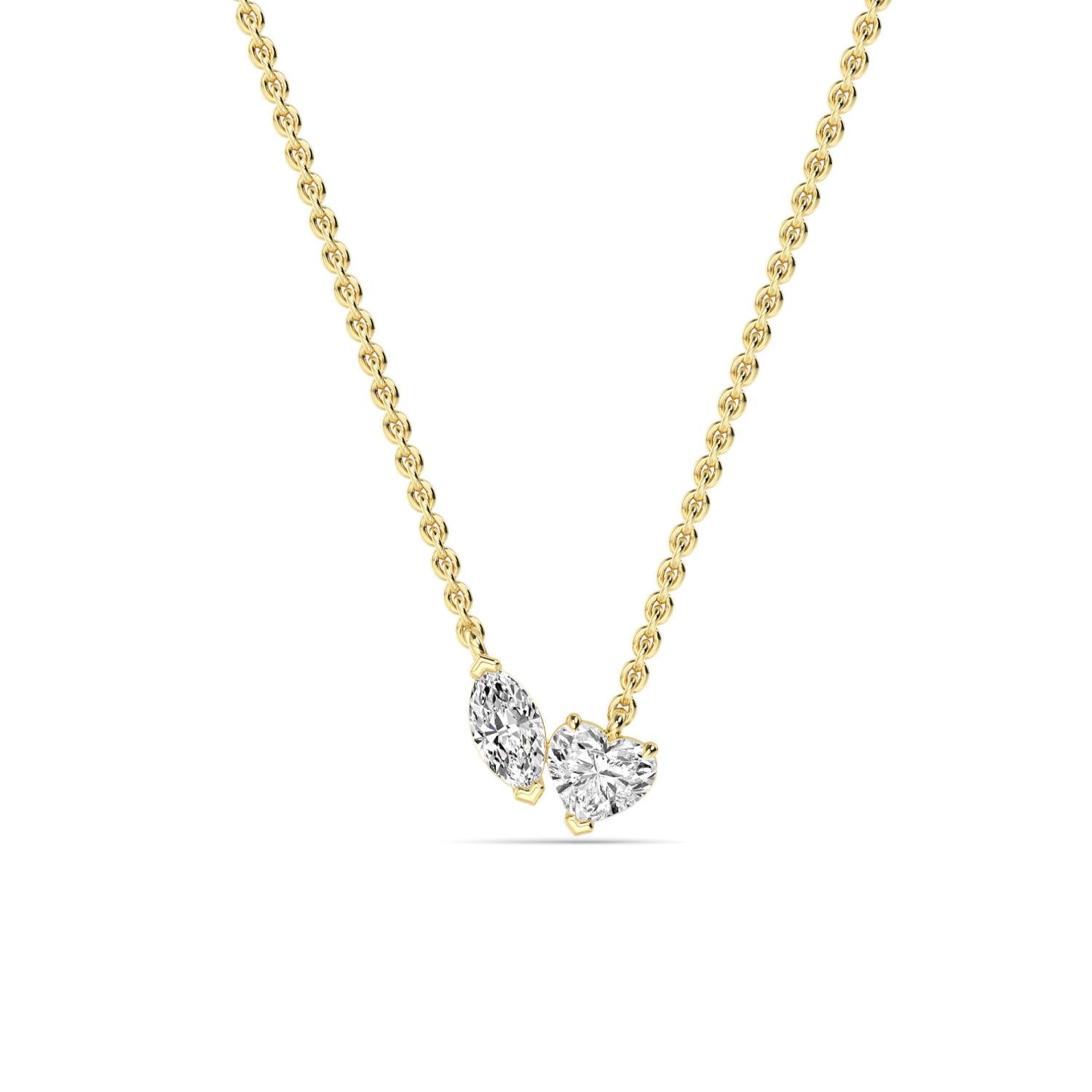 9K Yellow Gold Lab Grown Diamond PENDANT 0.86 ctw P32288MQHT-0.75CT