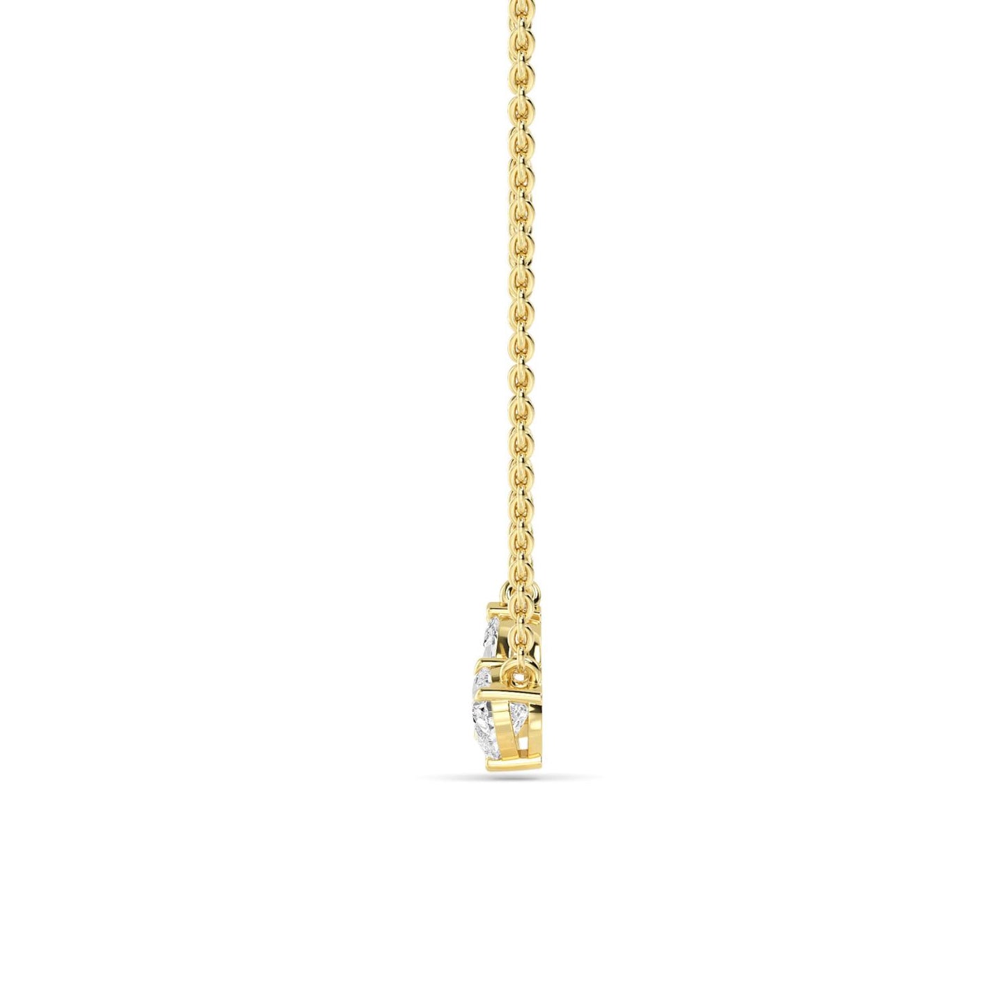 9K Yellow Gold Lab Grown Diamond PENDANT 0.86 ctw P32288MQHT-0.75CT