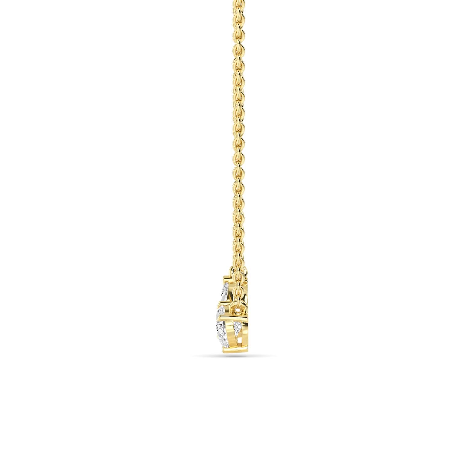 9K Yellow Gold Lab Grown Diamond PENDANT 0.86 ctw P32288MQHT-0.75CT