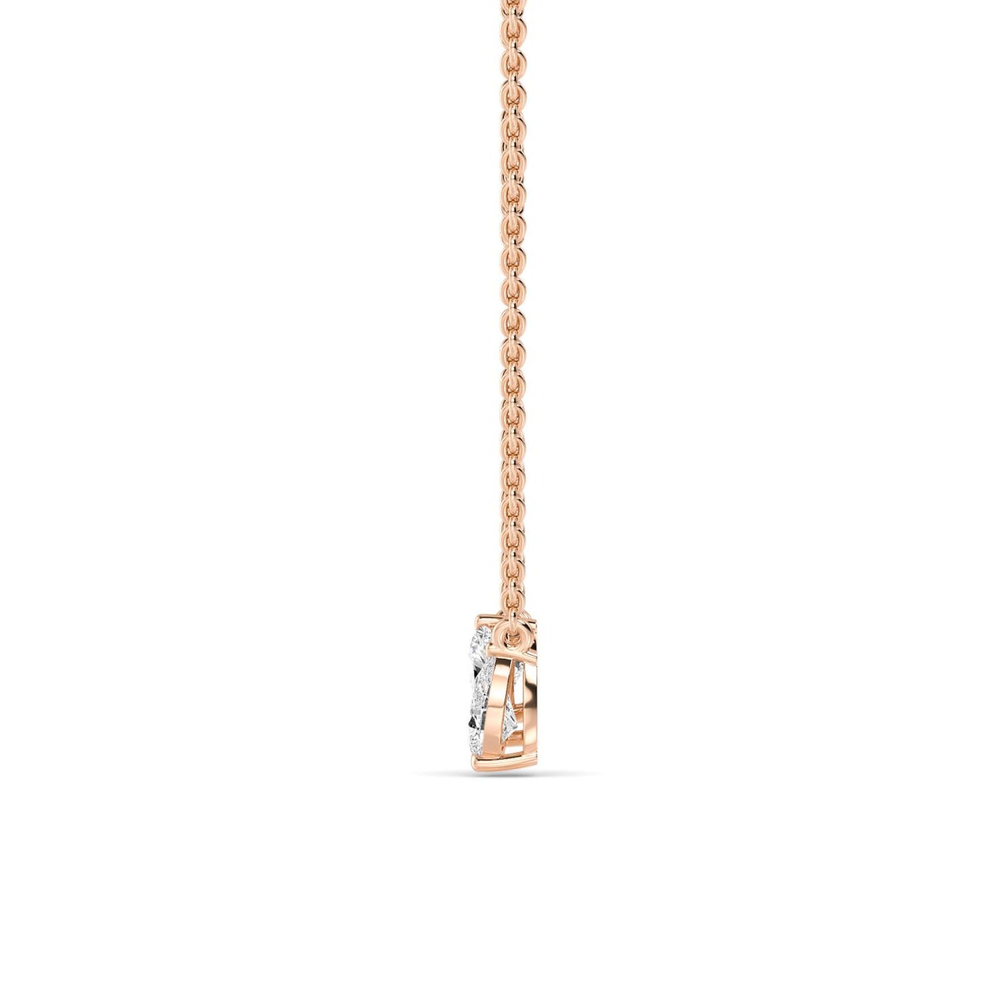 9K Rose Gold Lab Grown Diamond PENDANT 0.98 ctw P32291HTPE-0.88CT