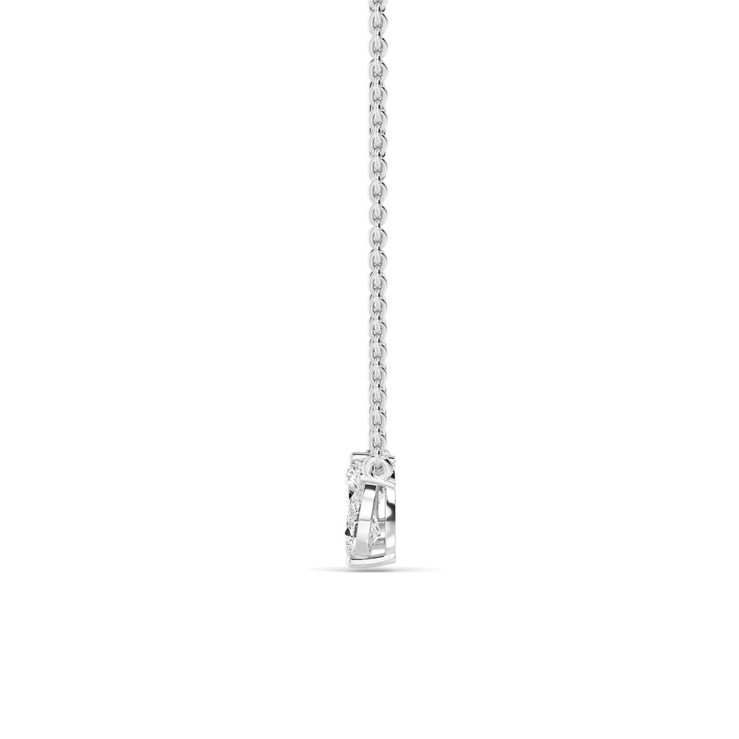9K White Gold Lab Grown Diamond PENDANT 0.98 ctw P32291HTPE-0.88CT