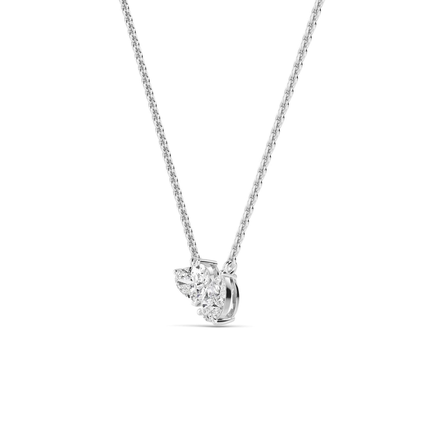 9K White Gold Lab Grown Diamond PENDANT 0.98 ctw P32291HTPE-0.88CT