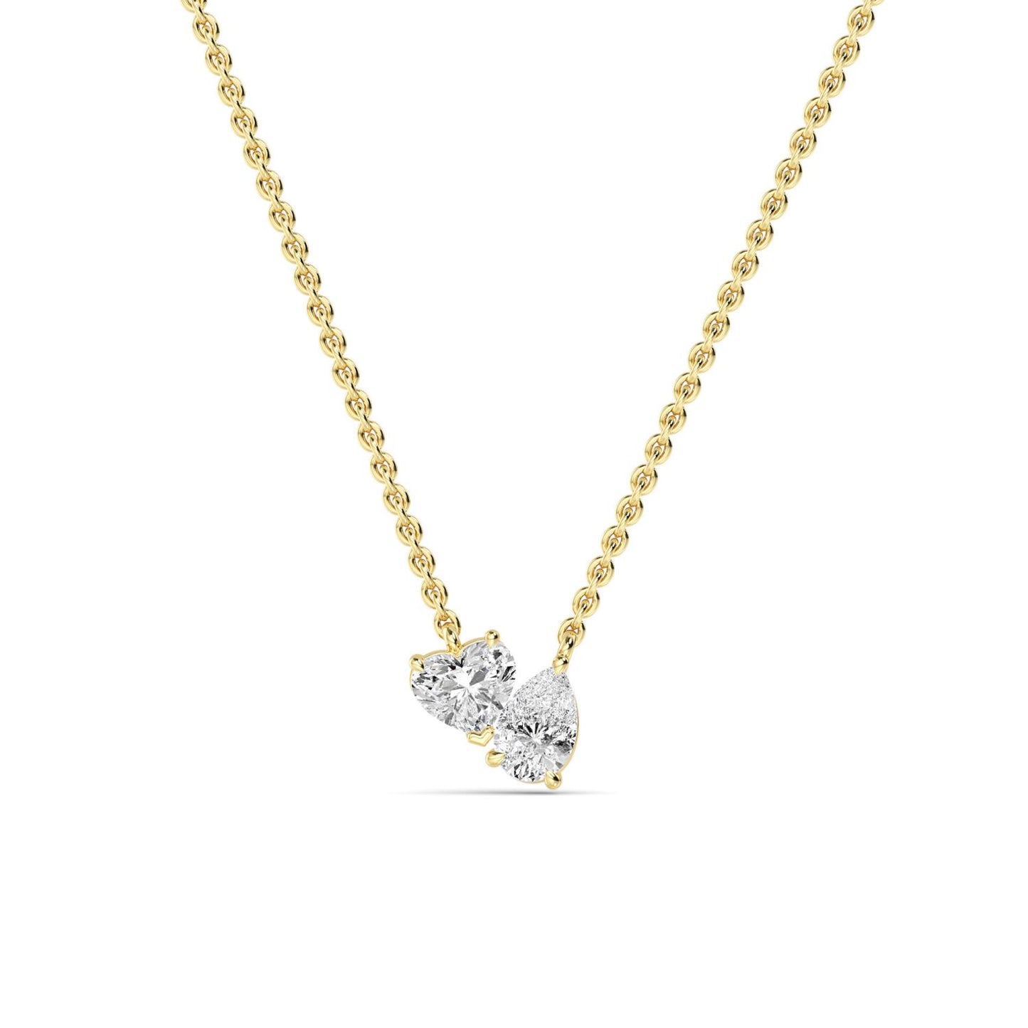 9K Yellow Gold Lab Grown Diamond PENDANT 0.98 ctw P32291HTPE-0.88CT
