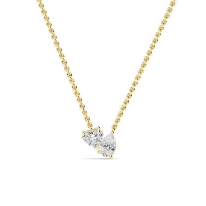 9K Yellow Gold Lab Grown Diamond PENDANT 0.98 ctw P32291HTPE-0.88CT