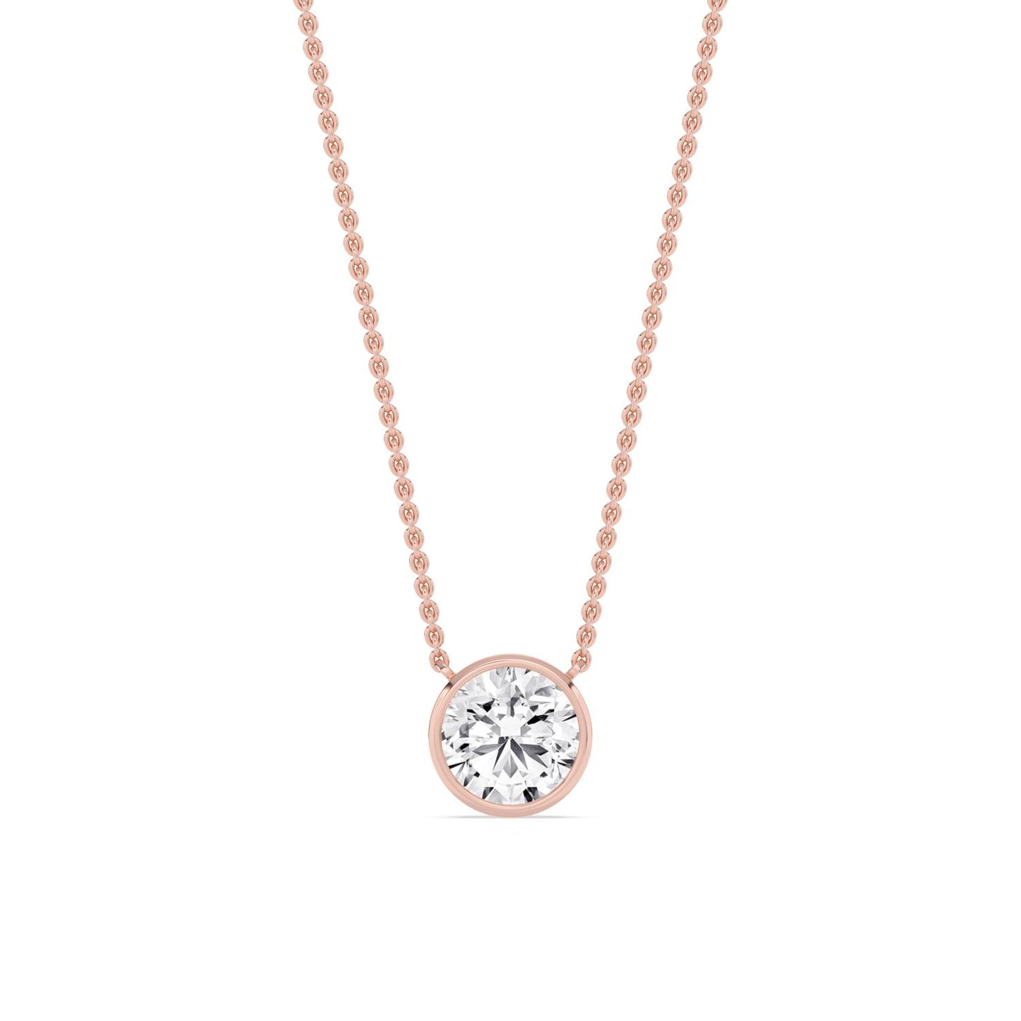 9K Rose Gold Lab Grown Diamond PENDANT 1.01 ctw P32422-1