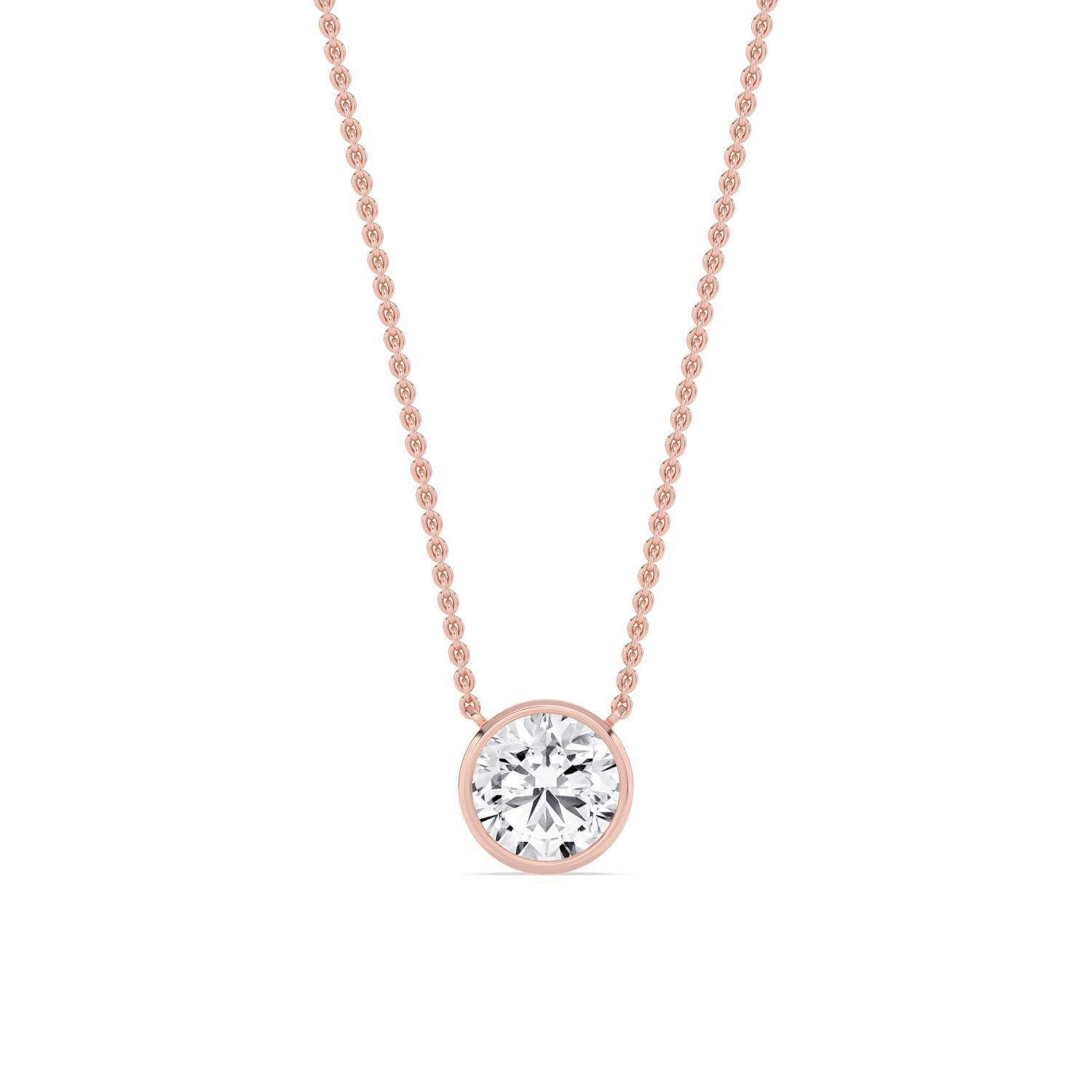9K Rose Gold Lab Grown Diamond PENDANT 1.01 ctw P32422-1