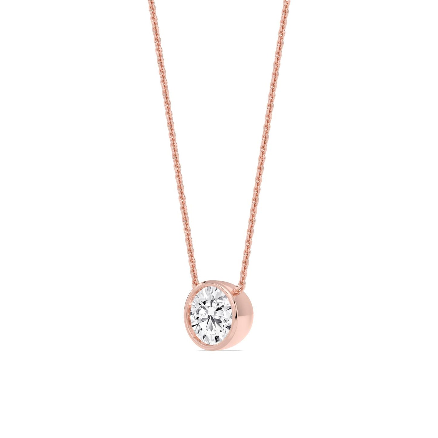9K Rose Gold Lab Grown Diamond PENDANT 1.01 ctw P32422-1