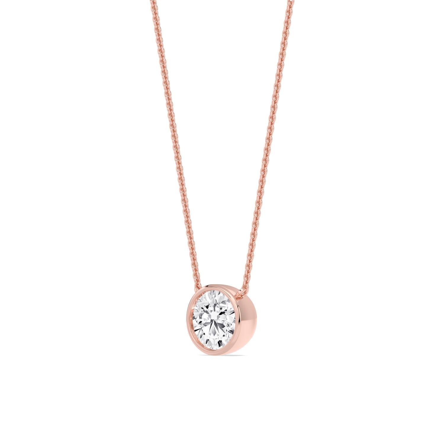 9K Rose Gold Lab Grown Diamond PENDANT 1.01 ctw P32422-1