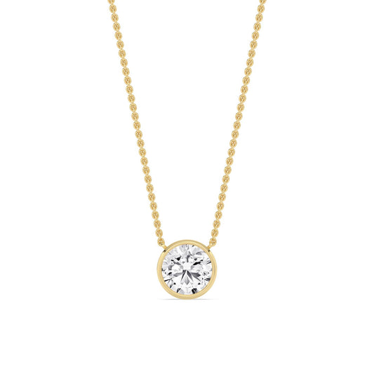 9K Yellow Gold Lab Grown Diamond PENDANT 1.01 ctw P32422-1