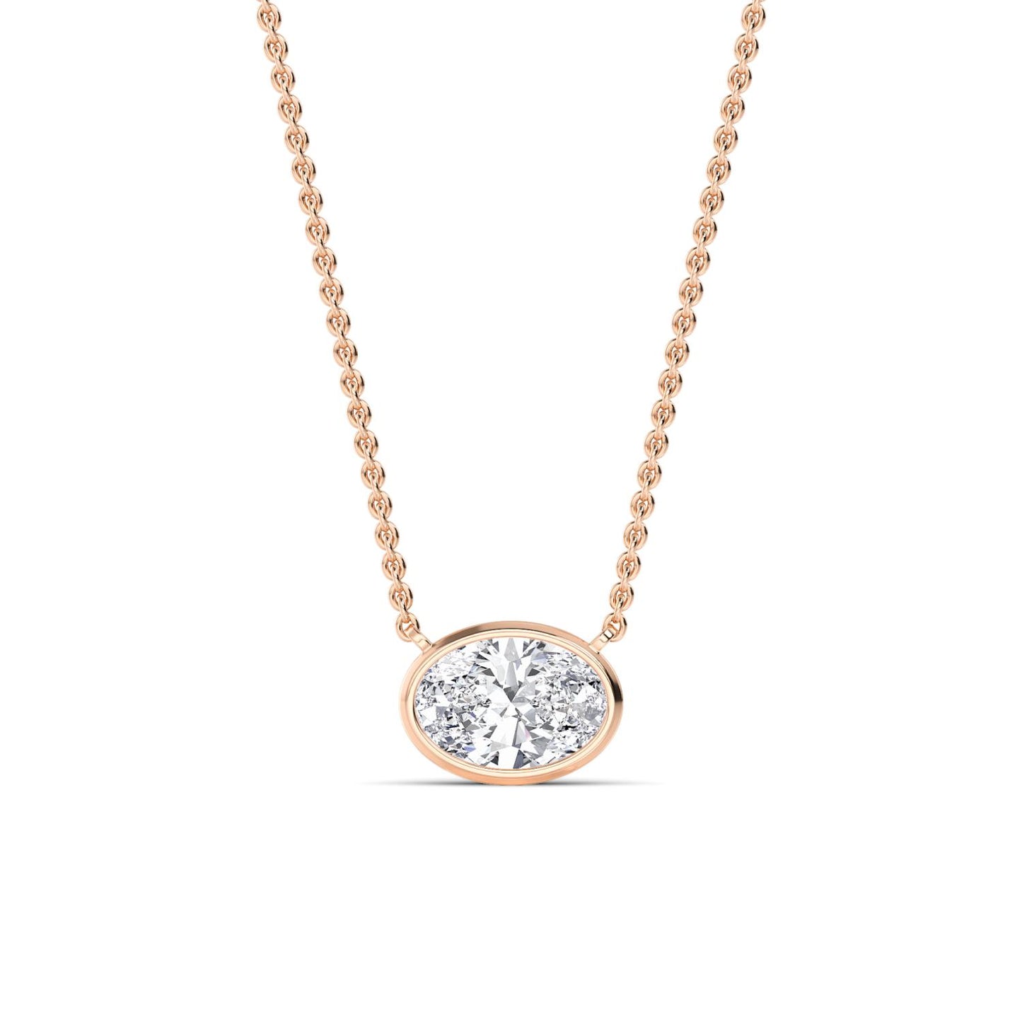 9K Rose Gold Lab Grown Diamond PENDANT 1.01 ctw P32422OV-1