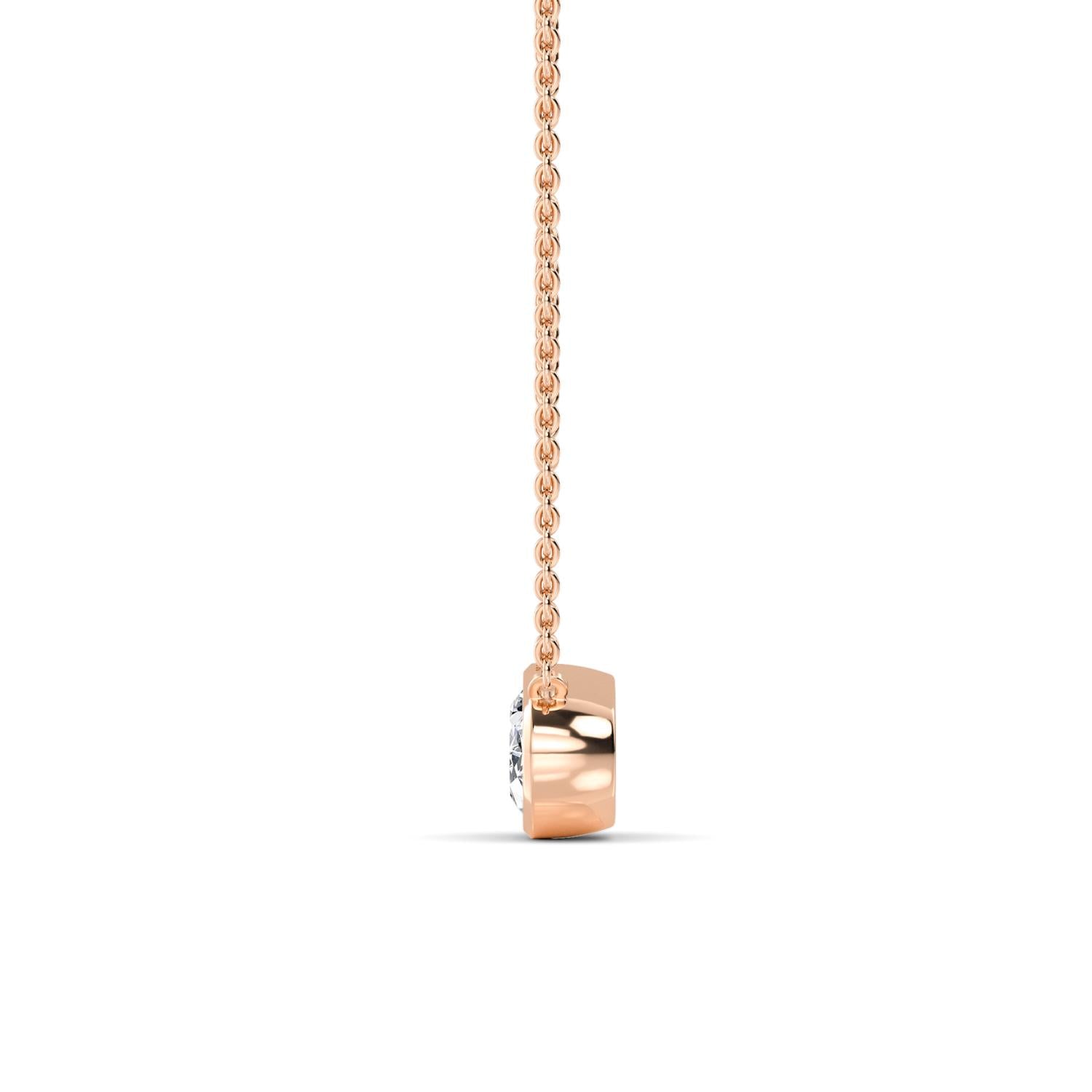 9K Rose Gold Lab Grown Diamond PENDANT 1.01 ctw P32422OV-1