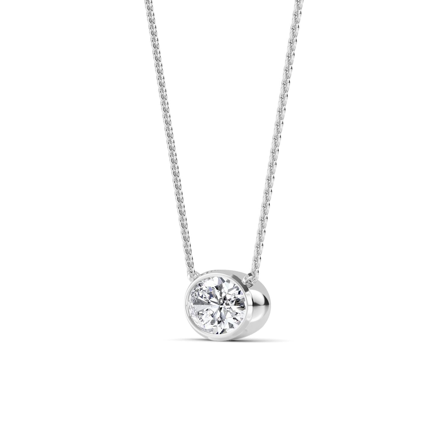 9K White Gold Lab Grown Diamond PENDANT 1.01 ctw P32422OV-1