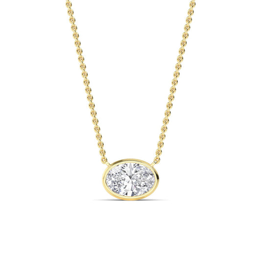 9K Yellow Gold Lab Grown Diamond PENDANT 2.00 ctw P32422OV-2