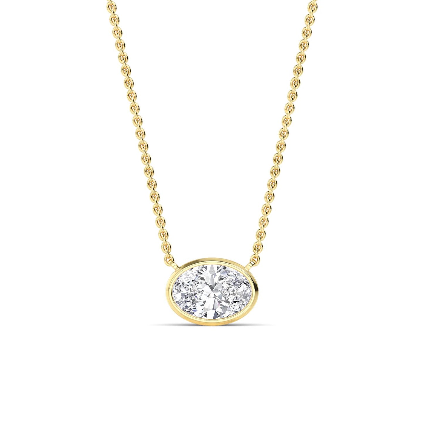 9K Yellow Gold Lab Grown Diamond PENDANT 1.01 ctw P32422OV-1