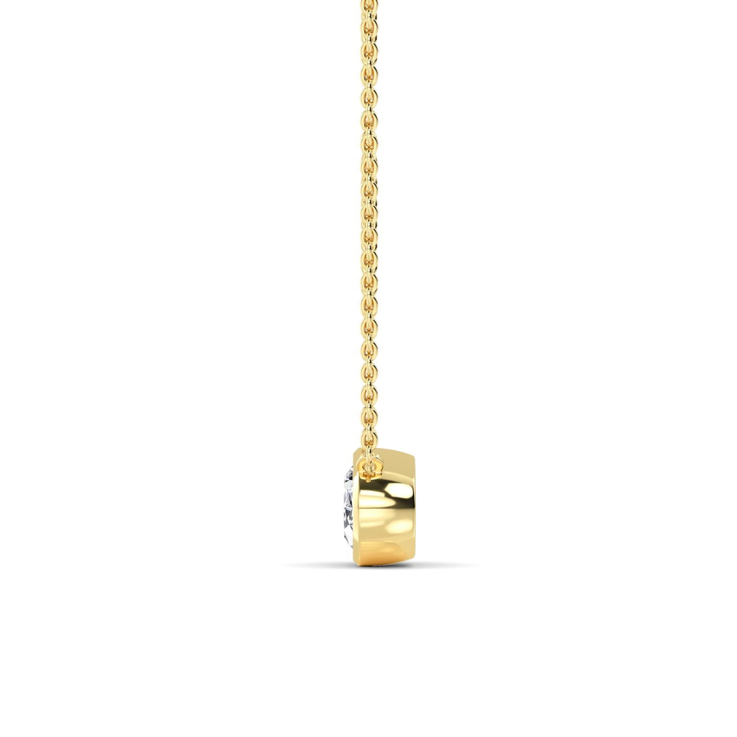 9K Yellow Gold Lab Grown Diamond PENDANT 1.01 ctw P32422OV-1