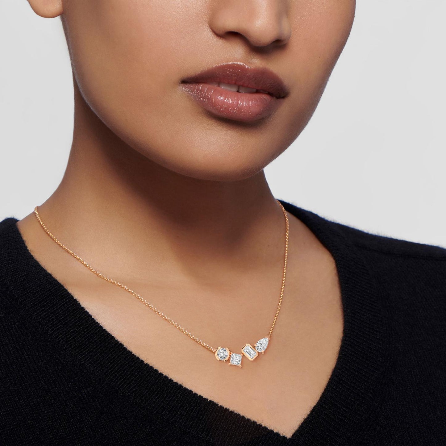 9K Rose Gold Lab Grown Diamond PENDANT 1.06 ctw P32448MS-1