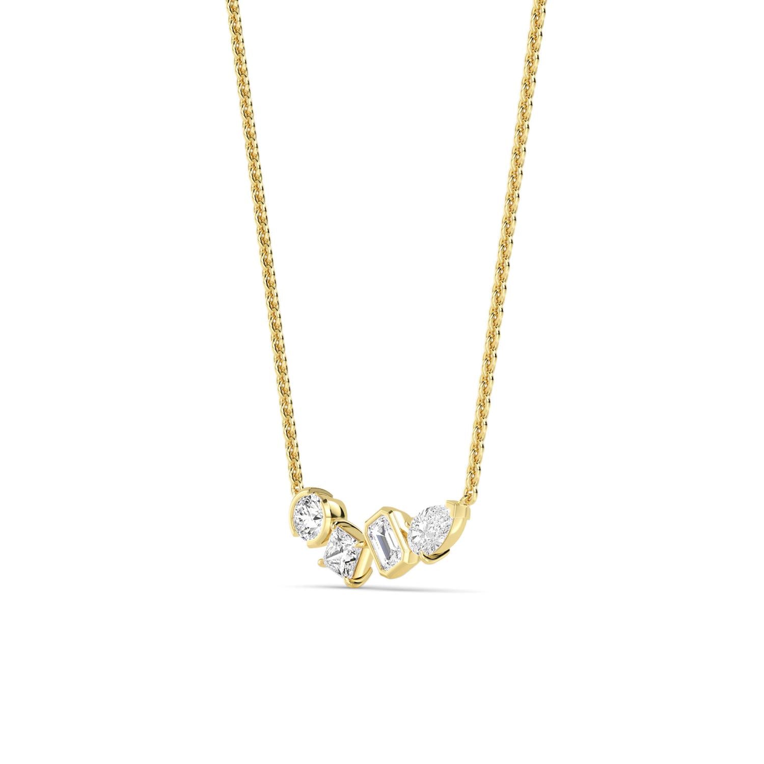 9K Yellow Gold Lab Grown Diamond PENDANT 1.06 ctw P32448MS-1